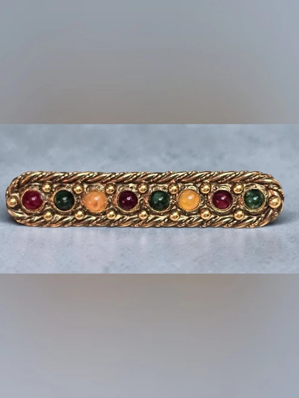 Vintage MCM Victorian Revival Bar Brooch